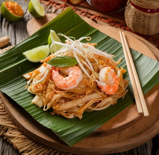 a plate of Padthai