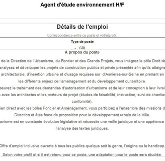un exemple généraliste d'offre d'emploi d'inclusion