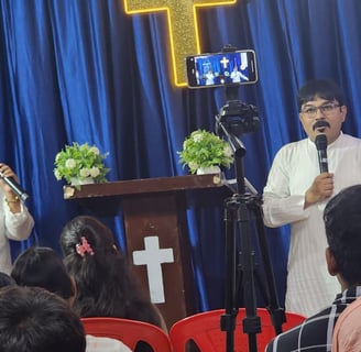 preaching at church with a translator
