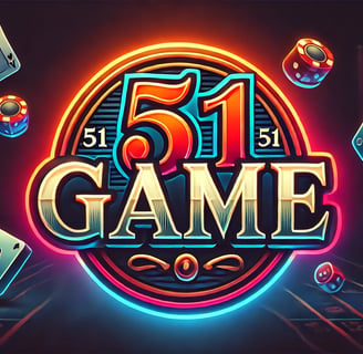 51 game is an online gaming site with multiple games, this imager represents 51 games logo and diffe