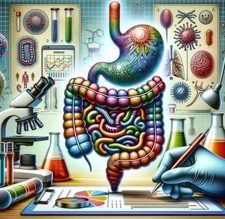 gut health check test visual illustration