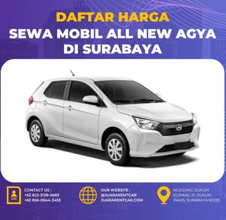 Harga Sewa Mobil Toyota Agya di Surabaya
