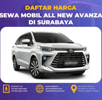 Harga Sewa Mobil Avanza di Surabaya Juara Rent Car