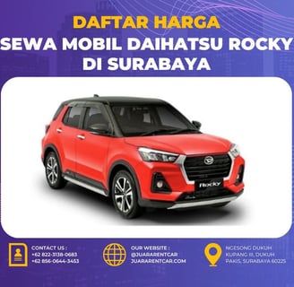 Harga Sewa Mobil Daihatsu Rocky di Surabaya