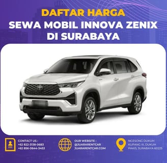 Harga Sewa Mobil Innova Zenix di Surabaya
