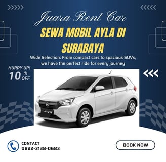 Sewa Mobil Daihatsu Ayla di Surabaya Lepas Kunci