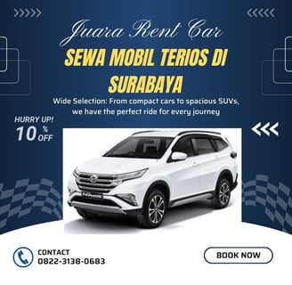 Sewa Mobil Terios di Surabaya Juara Rent Car