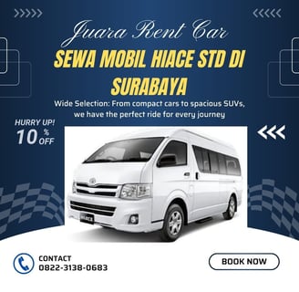 Sewa Mobil Toyota HiAce di Surabaya Juara Rent Car