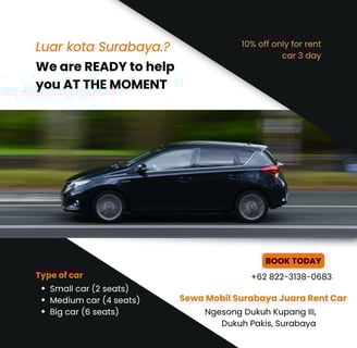 Harga Sewa Mobil di Surabaya ke Luar Kota