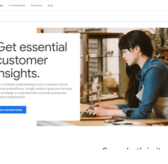 Google Analytics Homepage