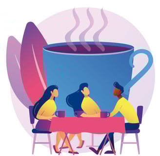 parents assistant à un café parents sur le sommeil de bébé et enfant animé par puéricultrice sommeil