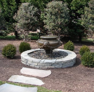 Custom water features created by The King's Garden Landscaping Williamsburg VA