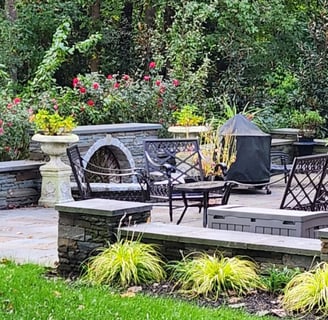 Beautiful outdoor living space created by The King's Garden landscaping