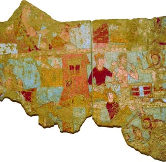 Scenes from Mahabharata found near Panjikent. 