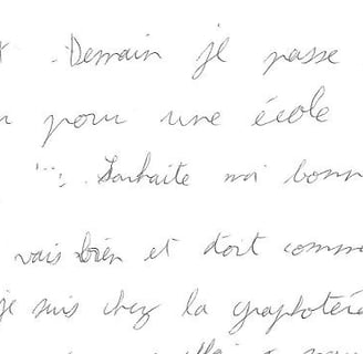 écriture d'une lycéenne de terminale après la graphothérapie