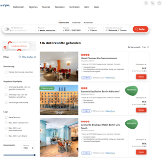 Ameropa Berlin Städtereise Bahn und Hotel