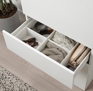drawer insert organizer white