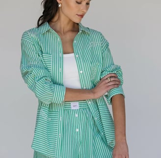 pinstripe summer pajama set