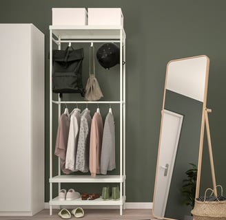 clothes organizer standalone white