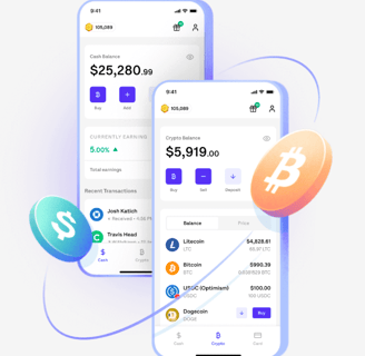 a smartphone phone with a bitcoin on the screen