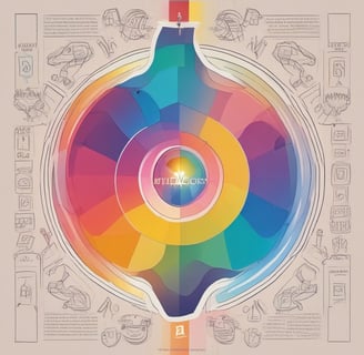 a colorful poster of a bottle of wine