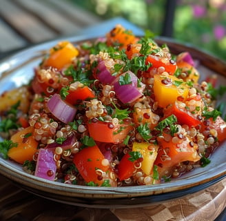 Quinoa-Salat mit geröstetem Gemüse