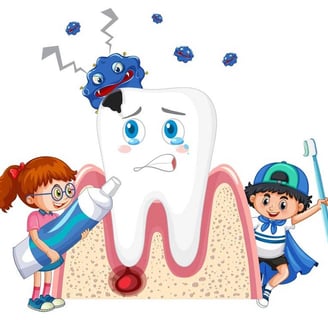 caries dent de lait soins jet dentaire ozone aquolab hygiene-precision