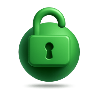 a green icon with a padlock used for a tampa bay commercial real estate website