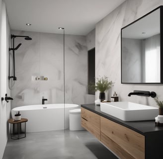 A small bathroom featuring a white toilet with an open lid. Beige tiles cover the walls, and a handheld bidet spray is attached to the wall beside the toilet. The floor is tiled in a light gray color with a small drainage grate near the toilet.