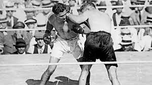 ack Dempsey fighting in historic boxing ring