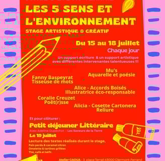 stage aquarelle et mots Que faire à Clermont Ferrand