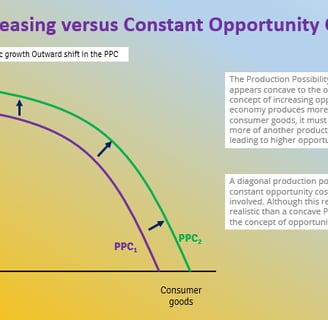 Increasing Versus Constant Opportunity Cost PPC IB Economics