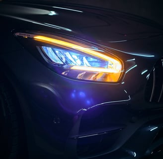 Mercedes GT AMG headlights