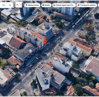 a city street scene with a map of a city