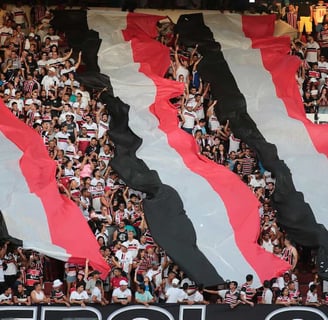 a large group of people are standing in a stadium