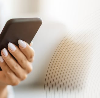 Woman Using Modern Smartphone
