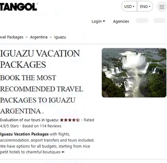 Tangol's Ad - Full Iguazu Tour Offers