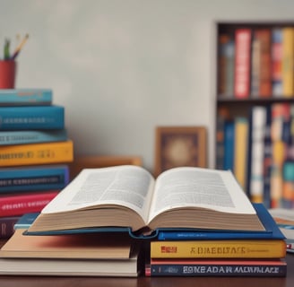 A stack of academic books focused on entrance exams such as SSB Interviews, CDS, and CLAT. The books are neatly arranged, displaying a variety of colors and fonts, each with distinct covers indicating the title and the publisher.