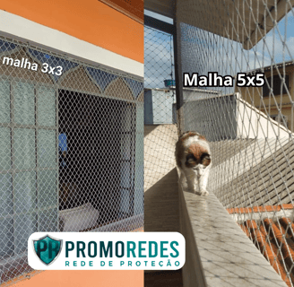 foto mostra diferença entre rede 3x3 e 5x5