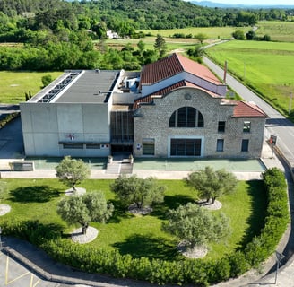 La maison de l'eau sous l'oeil du drone