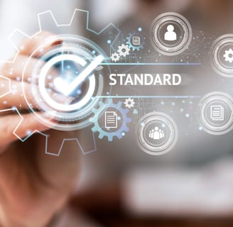 Symbols representing Quality standards and compliance