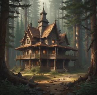 A person is wearing a wolf mask and a dark hooded jacket. The background is a snowy forest, creating a mysterious and eerie atmosphere.