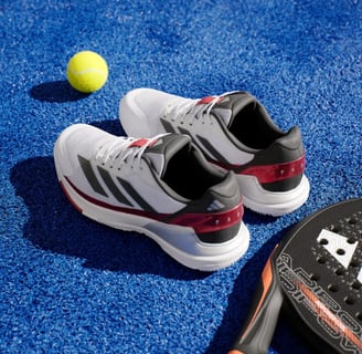 a tennis racket and a tennis racket on a blue carpet