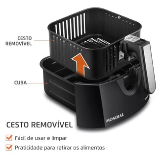 cesto quadrado antiaderente mondial