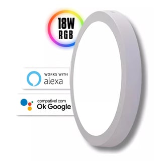 luminária ekaza redonda com uma luz circular