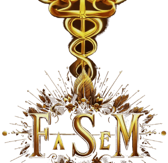 Logo F.A.S.E M. There is a Eusculapio stick