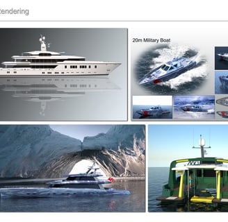 Yacht renderings