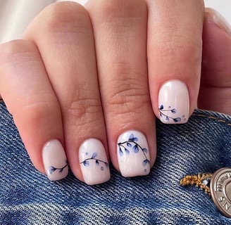 pastel florals spring manicure