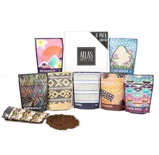 a variety of coffee beans and coffee beans