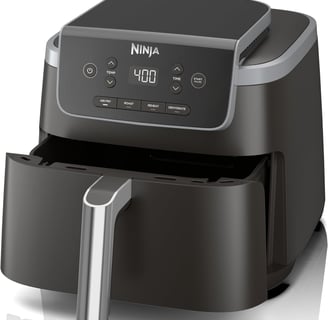 Modern air fryer on a kitchen countertop, perfect for cooking juicy air fryer chicken breast.